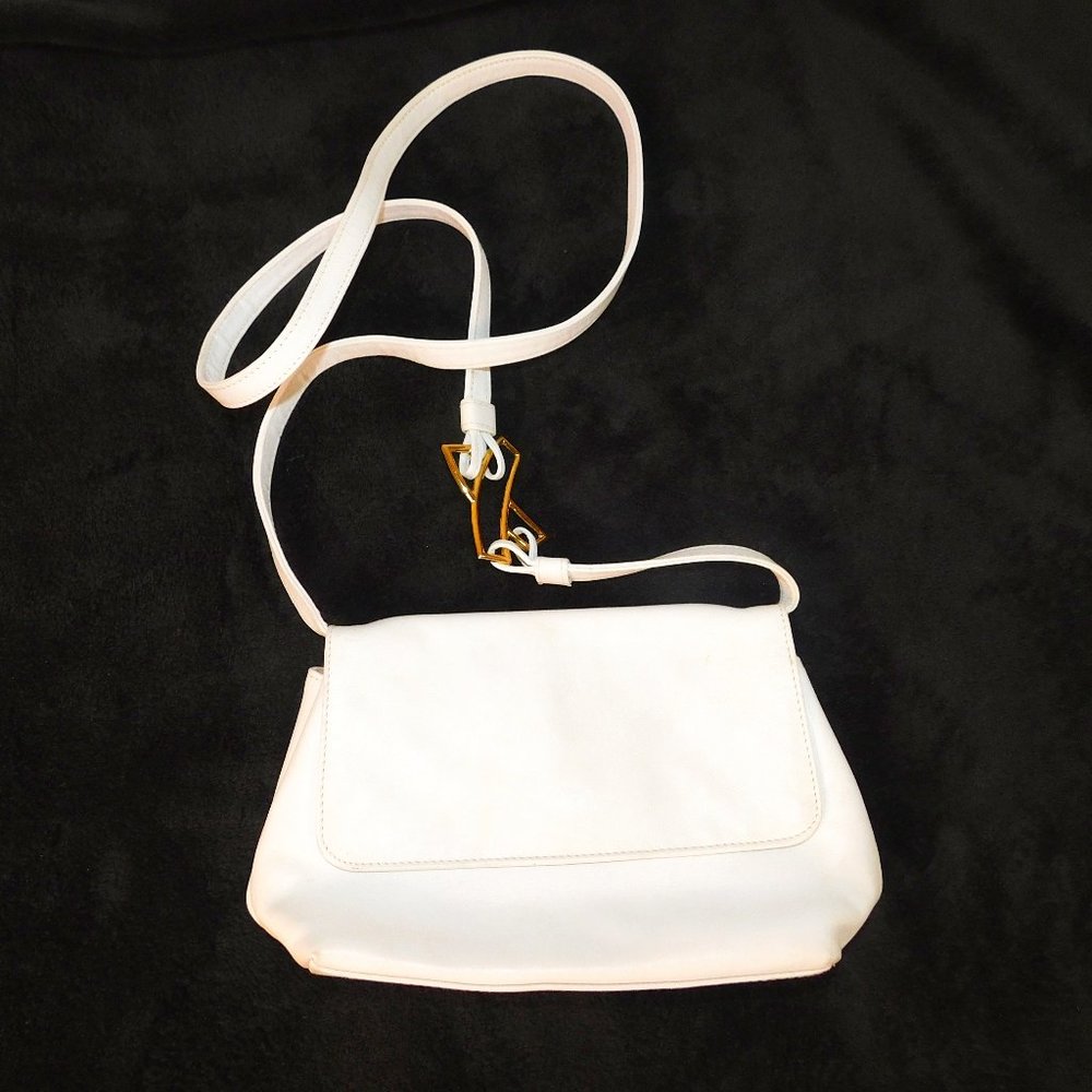 By Paloma Picasso White Shoulder Crossbody Bag Made In Italy